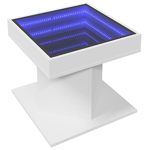 vidaXL Couchtisch LED-Couchtisch Weiß 50x50x45 cm günstig online kaufen
