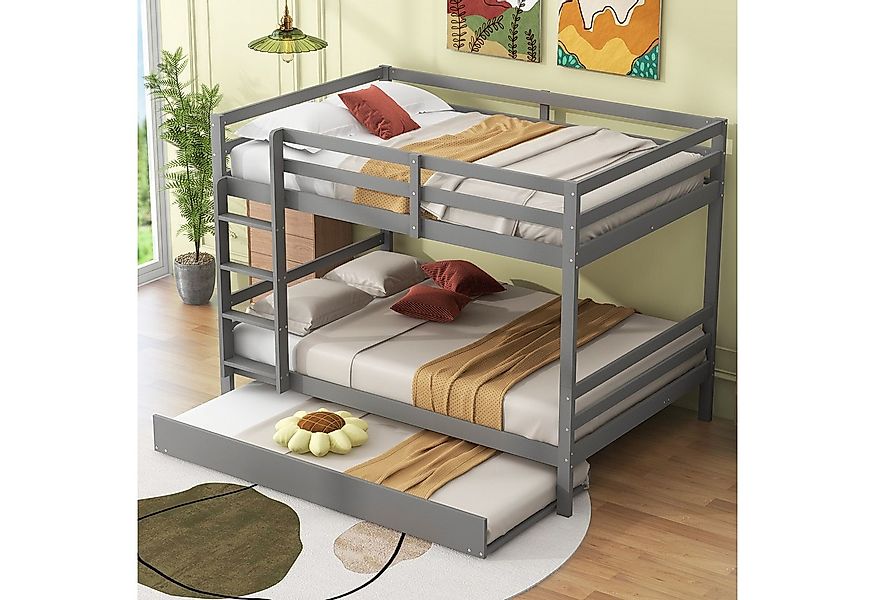TavilaEcon Etagenbett Kinderbett, Jugendbett, Holzbett, Dreibett mit hoher günstig online kaufen