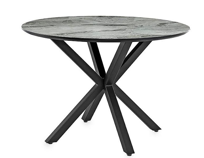 Esstisch rund 110 cm in Marmoroptik ONTARIO günstig online kaufen