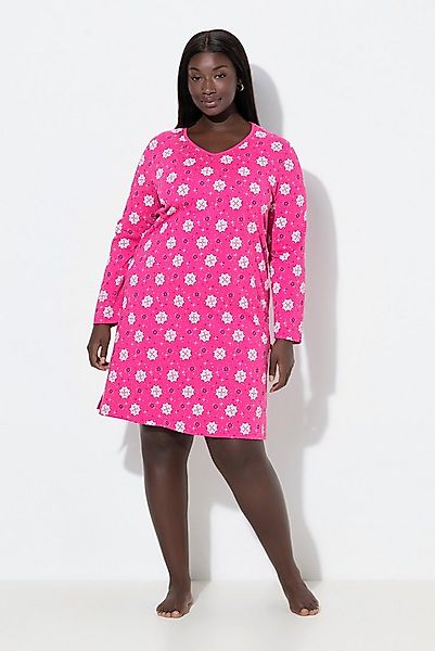 Ulla Popken Bigshirt Bigshirts 2er-Pack Rundhals-/ V-Ausschnitt Langarm günstig online kaufen