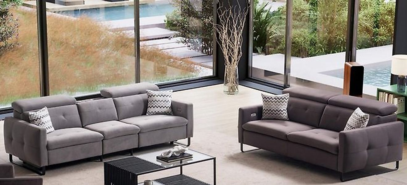 JVmoebel Sofa Design Wohnlandschaft Sofagarnitur 3+2 Sitzer Stoffsofa Wohnz günstig online kaufen