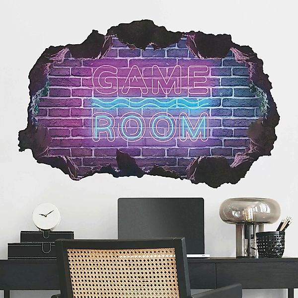 Wandtattoo Neon Schrift Game Room günstig online kaufen