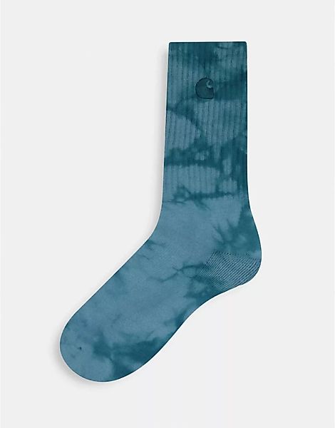 Carhartt WIP – Vista – Gefärbte Socken in Grün günstig online kaufen