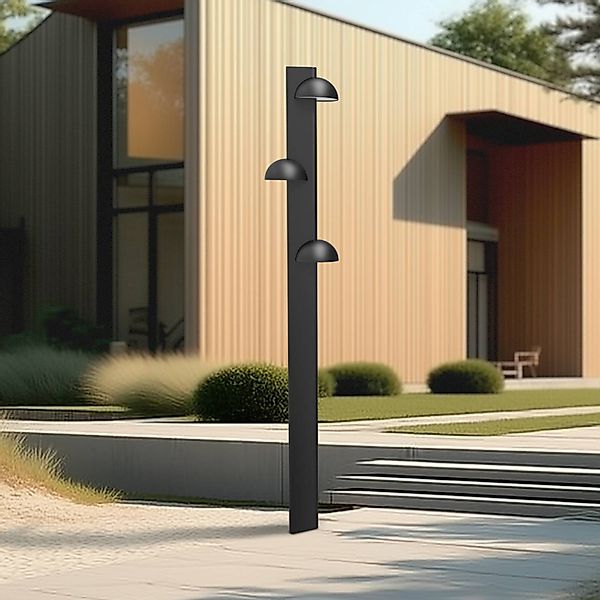 Lucande LED-Außenleuchte KIRI, Metall, schwarz matt, IP44 günstig online kaufen