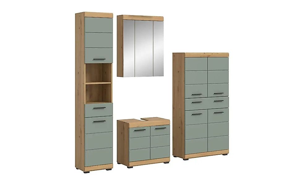 Badmöbel-Set SCHLOONSEE  4 teilig  bestehend aus: Hochschrank  Waschbeckenu günstig online kaufen
