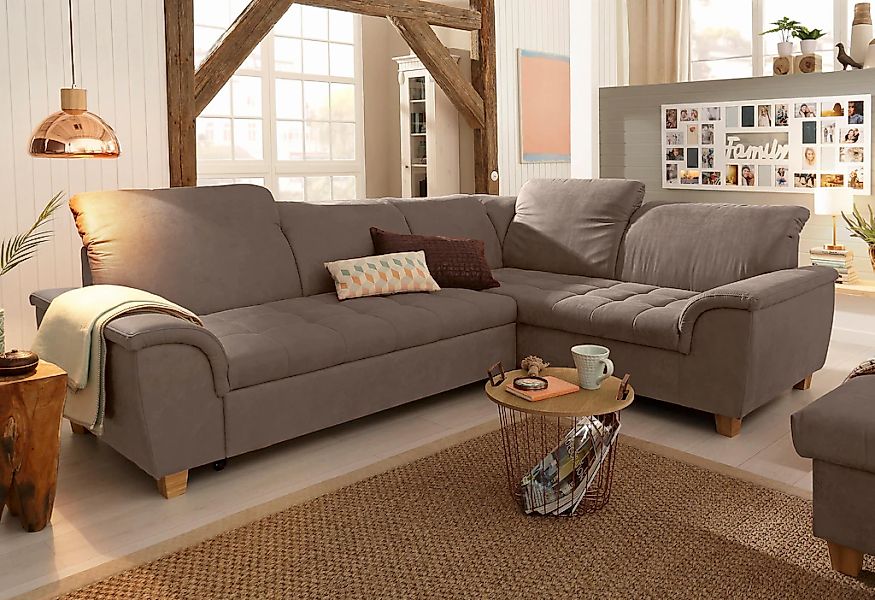 Home affaire Ecksofa "Lyla fester Sitzkomfort, bequeme Armlehnen, Breite 27 günstig online kaufen