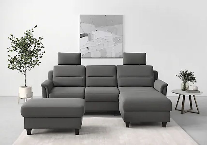 sit&more Ecksofa "Farö L-Form" inklusive Federkern, wahlweise mit Bettfunkt günstig online kaufen