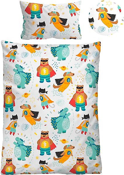 Biberna Kinderbettwäsche "Yuna" 2 Stk. tlg. hautfreundlich, kühlend, mit Re günstig online kaufen