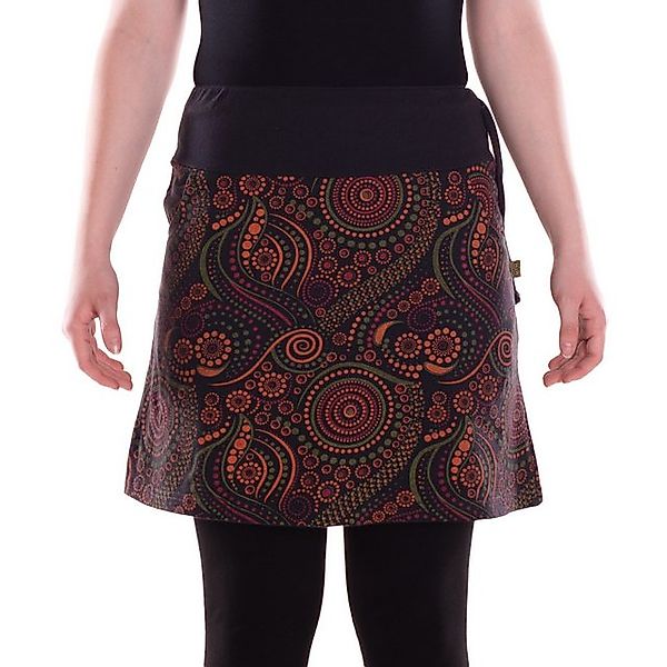 Vishes Minirock Damen Mini-Rock Baumwolle Mandala-Muster extra breiter Bund günstig online kaufen