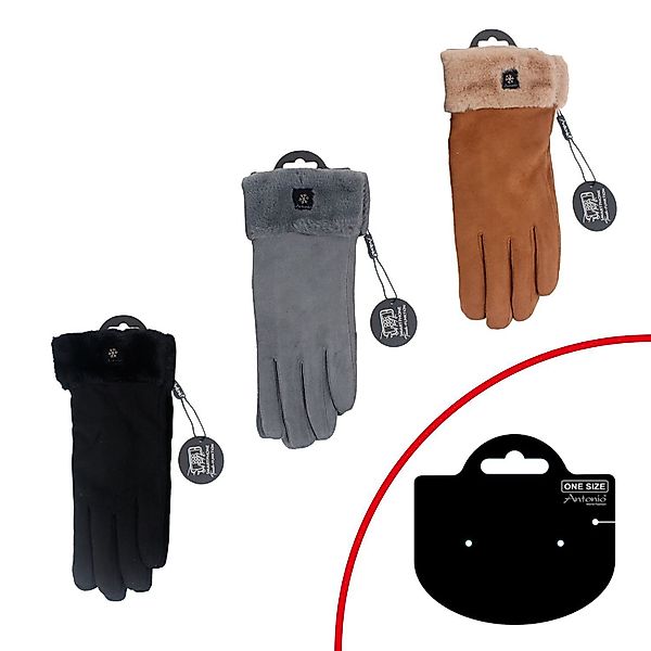 Antonio Strickhandschuhe Gefütterte Fingerhandschuhe Suede mit günstig online kaufen