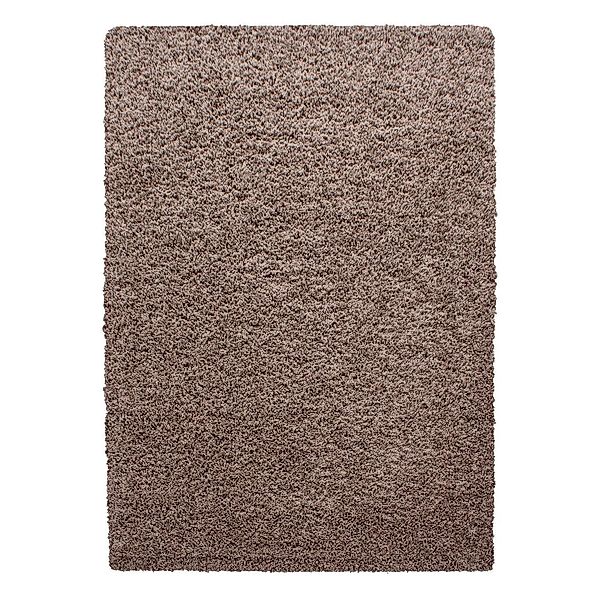 SchönesWohnen24 Hochflor-Teppich Hochflor Teppich LIFE Mokka günstig online kaufen