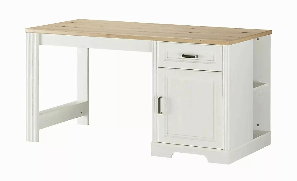Schreibtisch  Varese ¦ weiß ¦ Maße (cm): B: 150 H: 76 T: 70.0 Tische > Schr günstig online kaufen