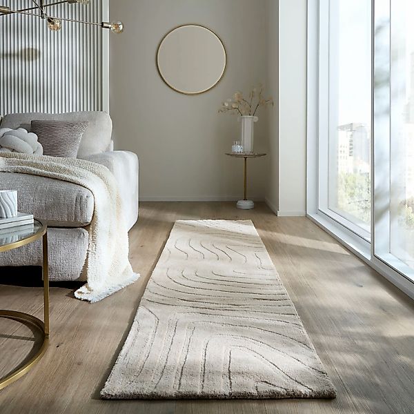 FLAIR RUGS Wollteppich "Mesmerise, abstrakt" rechteckig 14 mm Höhe Wolltepp günstig online kaufen