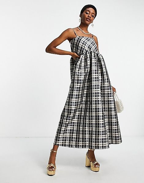 Sister Jane – Dream – Maxi-Hängerkleid mit schmalen Trägern und glänzendem günstig online kaufen