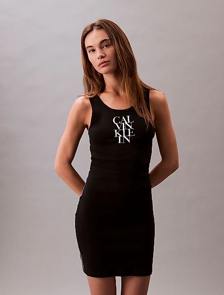 Calvin Klein Jeans Jerseykleid "SL COTTON 1X1 RIB TANK DRESS", Mit tiefem R günstig online kaufen