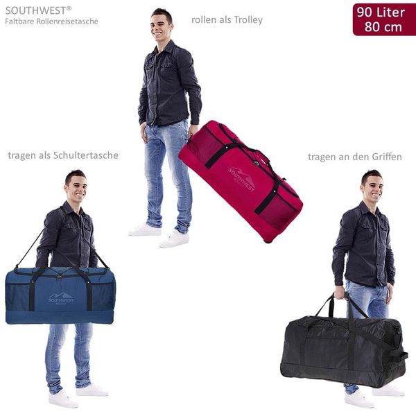 Southwest Bound Reisetasche Trolley faltbar Reisetrolley günstig online kaufen
