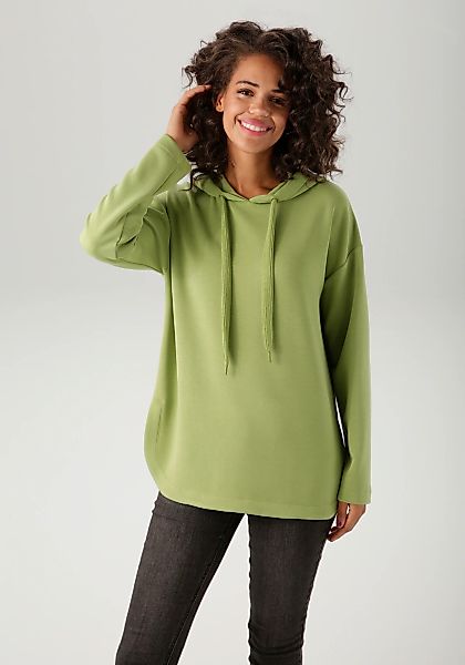 Aniston CASUAL Sweatshirt mit Bindeband an der Kapuze - NEUE KOLLEKTION günstig online kaufen