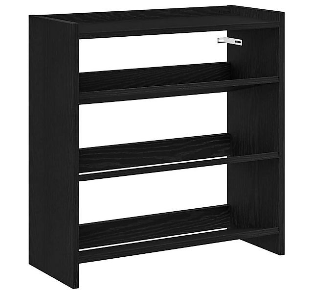 vidaXL Schuhregal Schuhregal Schwarz 60x25x62 cm Holzwerkstoff, 1-tlg. günstig online kaufen