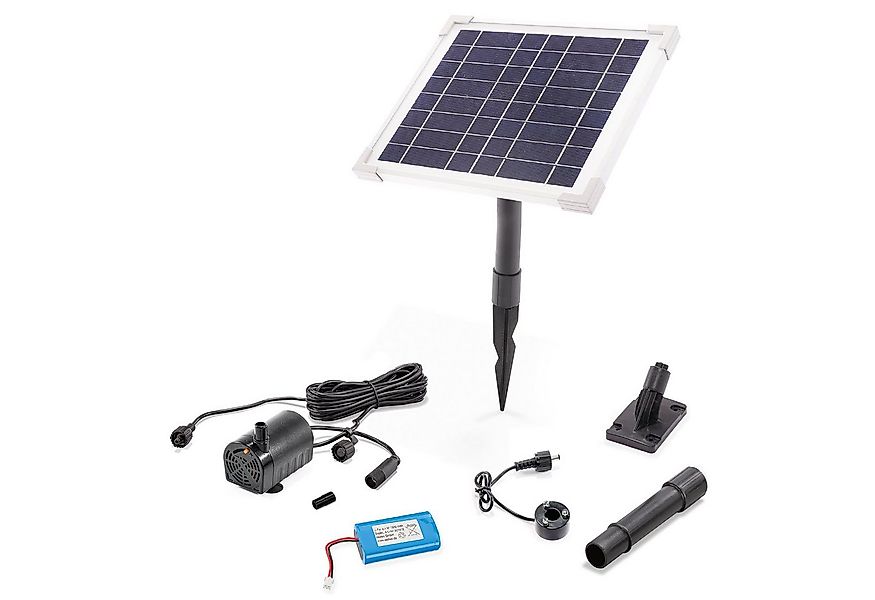 esotec Solarpumpe Pumpen-System 6/140 LED+Akkuspeicher Deko-Brunnen Wassers günstig online kaufen