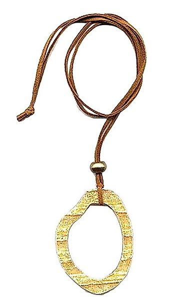 unbespielt Collier Kette Baumring orange-gelb Kunststoff günstig online kaufen