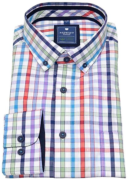 Redmond Karohemd Button-Down-Kragen günstig online kaufen
