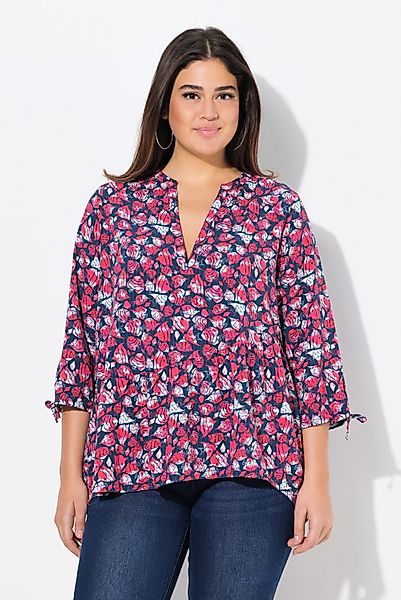 Ulla Popken Tunika Bluse Fische A-Linie günstig online kaufen