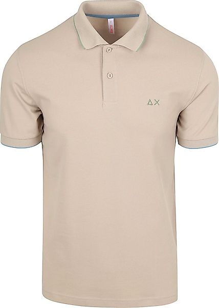 Sun68 Poloshirt Small Stripe Collar Greige - Größe XXL günstig online kaufen