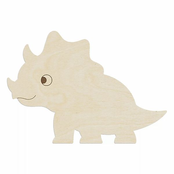 WANDStyle Wanddeko aus Holz Dino Triceratops 56,8 x 40 cm in der Farbe Papp günstig online kaufen