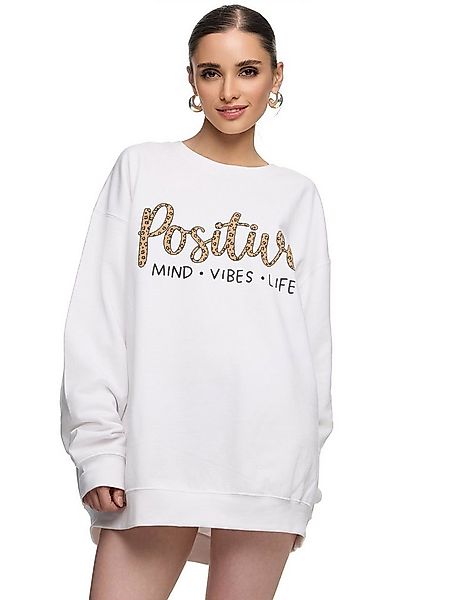 Worldclassca Sweatshirt Worldclassca Oversized Sweatshirt POSITIVE Print La günstig online kaufen