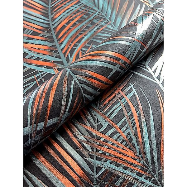 Newroom Vliestapete Riyah Black Dschungel Modern FSC® günstig online kaufen