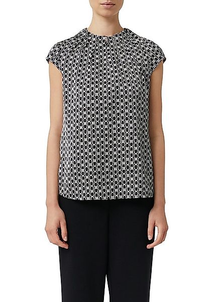 comma Satinbluse mit All-Over Print günstig online kaufen