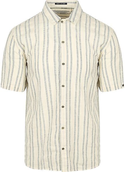 No Excess Short Sleeve Hemd Streifen Ecru - Größe XXL günstig online kaufen