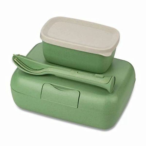 koziol CANDY READY Lunchbox-Set + Besteck-Set, 3er-Set Lunchboxen grün günstig online kaufen