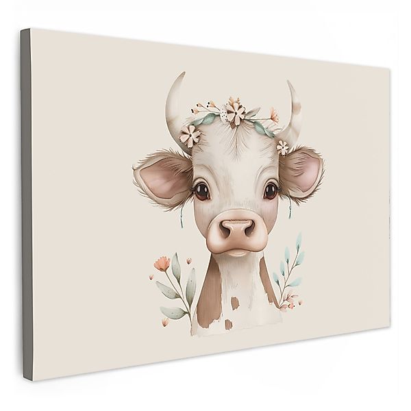 OneMillionCanvasses® Leinwandbild Kuh - Bohème - günstig online kaufen
