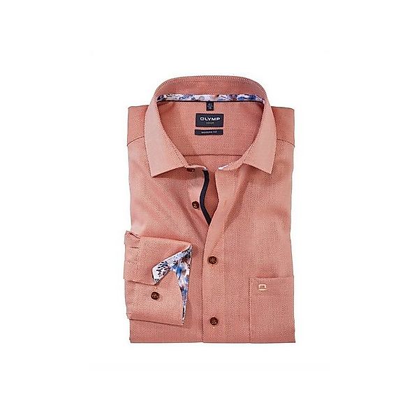OLYMP Langarmhemd Langarm Freizeithemd ’für Herren in orange’ (1-tlg) günstig online kaufen