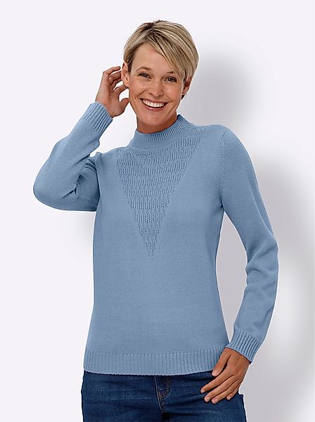 Sieh an! Strickpullover Stehkragenpullover günstig online kaufen