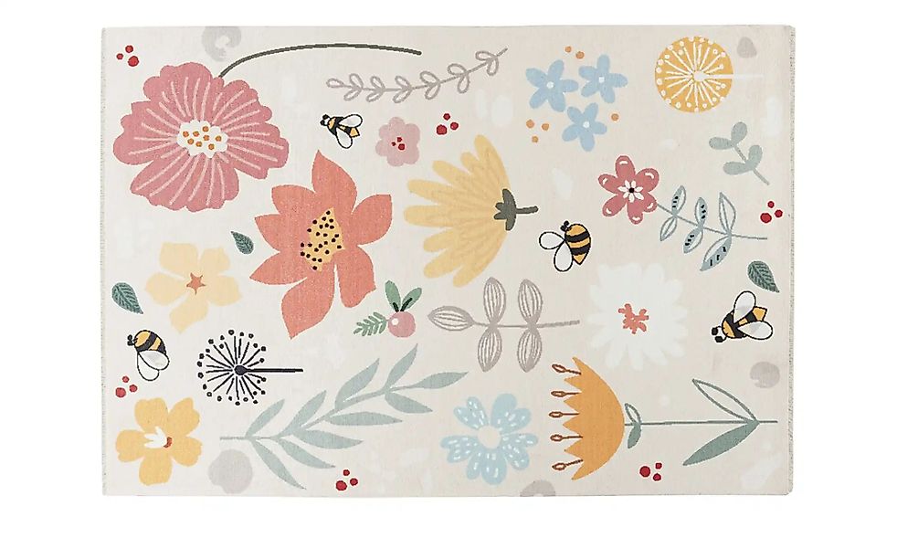 Kinderteppich  Flower ¦ mehrfarbig ¦ Baumwolle ¦ Maße (cm): B: 120 H: 0,6 T günstig online kaufen