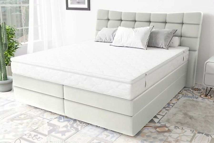 Stylefy Boxspringbett Santorini (Schlafzimmerbett, Bett), gepolstert günstig online kaufen