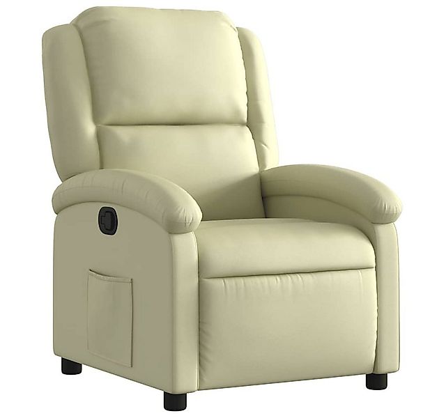 vidaXL Sessel Relaxsessel Creme Echtleder (1-St) günstig online kaufen