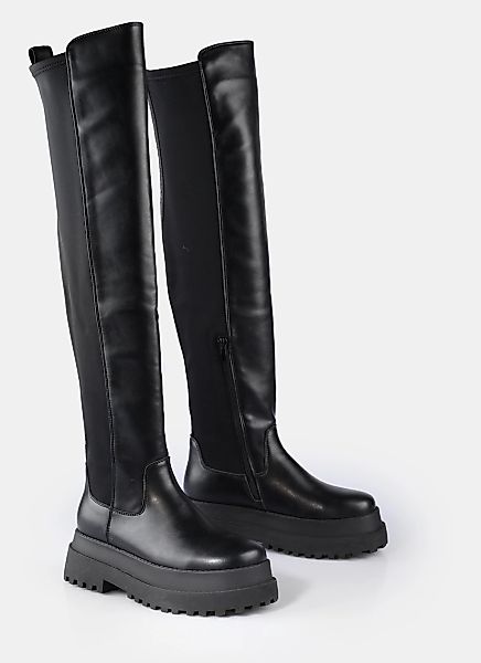 Buffalo Overkneestiefel "PLUTO" Langschaftstiefel, Festivalboots mit Stretc günstig online kaufen