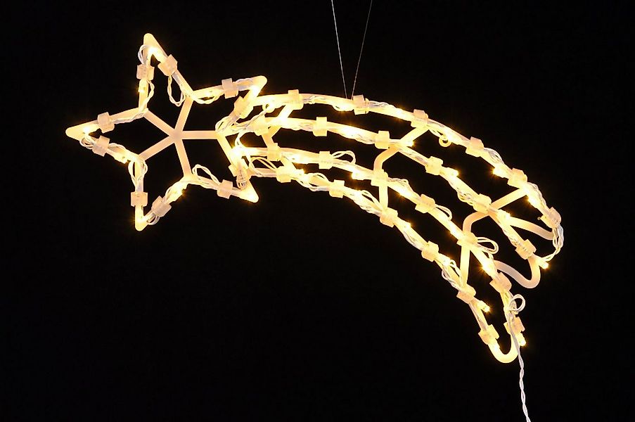 Spetebo LED Fensterbild LED Fenster Silhouette Sternschnuppe + Dual Timer, günstig online kaufen