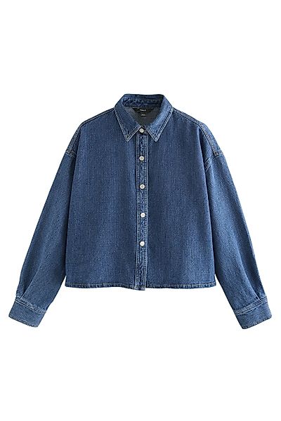 Next Jeansbluse Verkürztes Hemd mit Karomuster günstig online kaufen