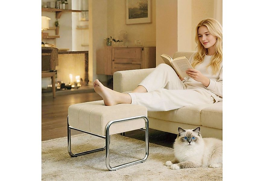 HOMCOM Fußhocker Sitzhocker Dick Gepolstert Hocker (Ottomane, 1 St., Polste günstig online kaufen