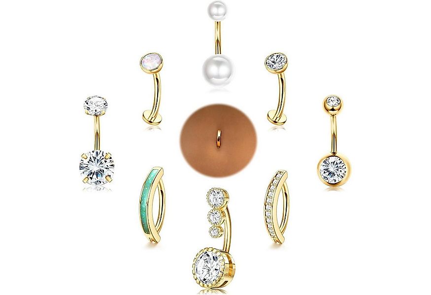 LuxusKollektion Bauchnabelpiercing-Set 9 Stück 14G Bauchnabelpiercing Chiru günstig online kaufen