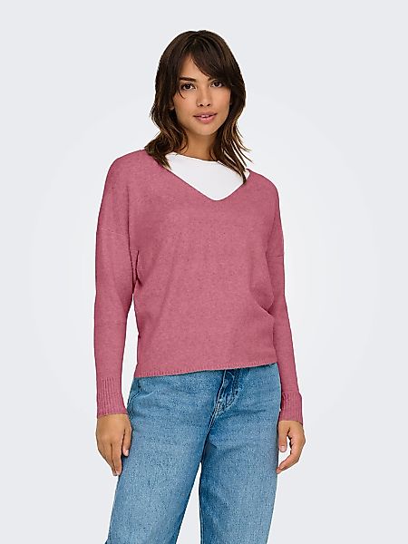 ONLY V-Ausschnitt-Pullover "ONLRICA LIFE L/S V-NECK PULLO KNT NOOS" mit V-A günstig online kaufen