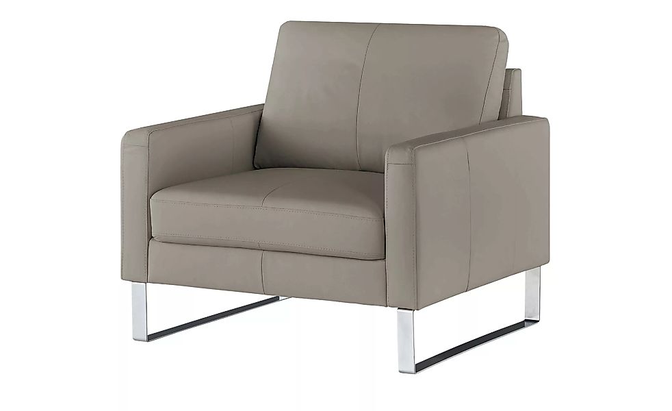 Sessel - grau - 100 cm - 90 cm - 93 cm - Polstermöbel > Sessel > Ledersesse günstig online kaufen
