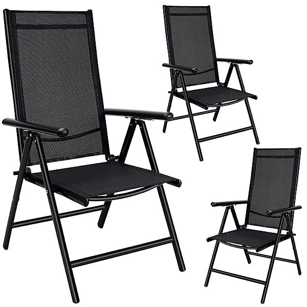 Gartenstuhl Bern 3er-Set Anthrazit günstig online kaufen