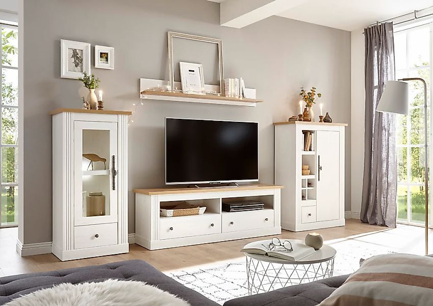 Home affaire Wohnwand "Westminster", (Set, 4 St.), im romantischen Landhaus günstig online kaufen