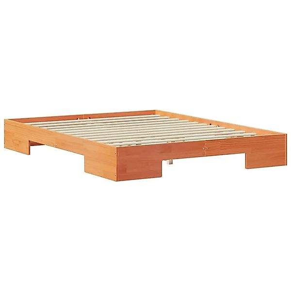 vidaXL Bodenbettgestell Braun 150 x 200 cm Massivholz Kiefer 873027 günstig online kaufen