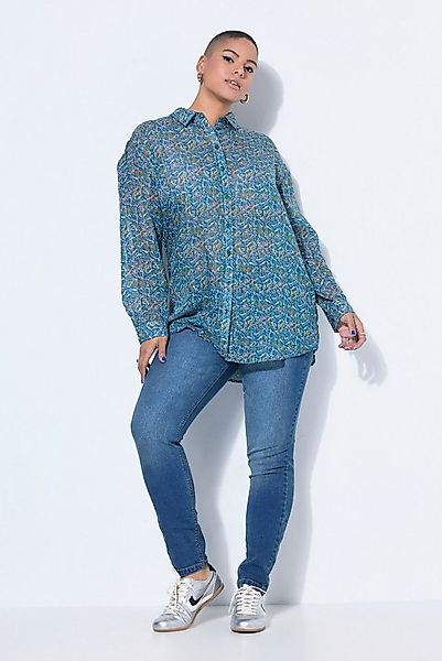 Studio Untold Hemdbluse Bluse Oversize Shape Muster mit Glitzerfäden günstig online kaufen